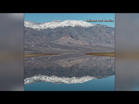 Temporary lake continues to form in Death Valley
