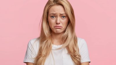 ahl young blonde woman with white t shirt
