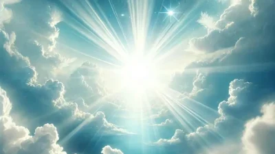 aA serene and mystical heavenly scene with a glowin2