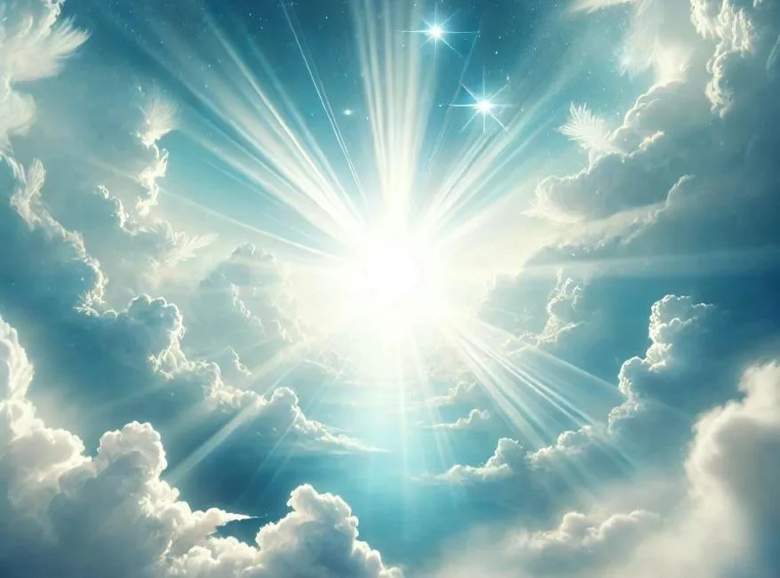 aA serene and mystical heavenly scene with a glowin2