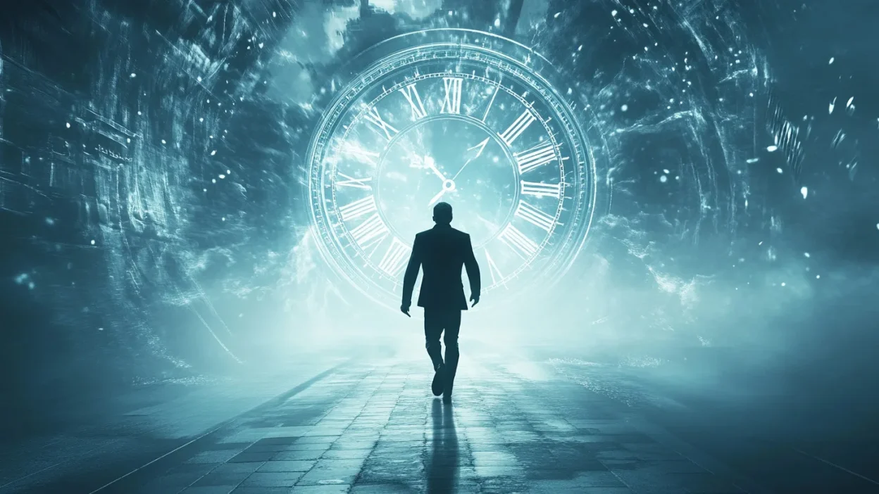 abarrobi A time traveller in a black suit 250312